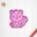 Cortante plástico de cookie con sello Zorrino del bosque