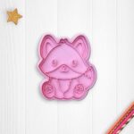 Cortante plástico de cookie con sello Zorro del bosque