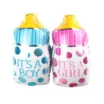 Globo metalizado mamadera celeste 30 cm