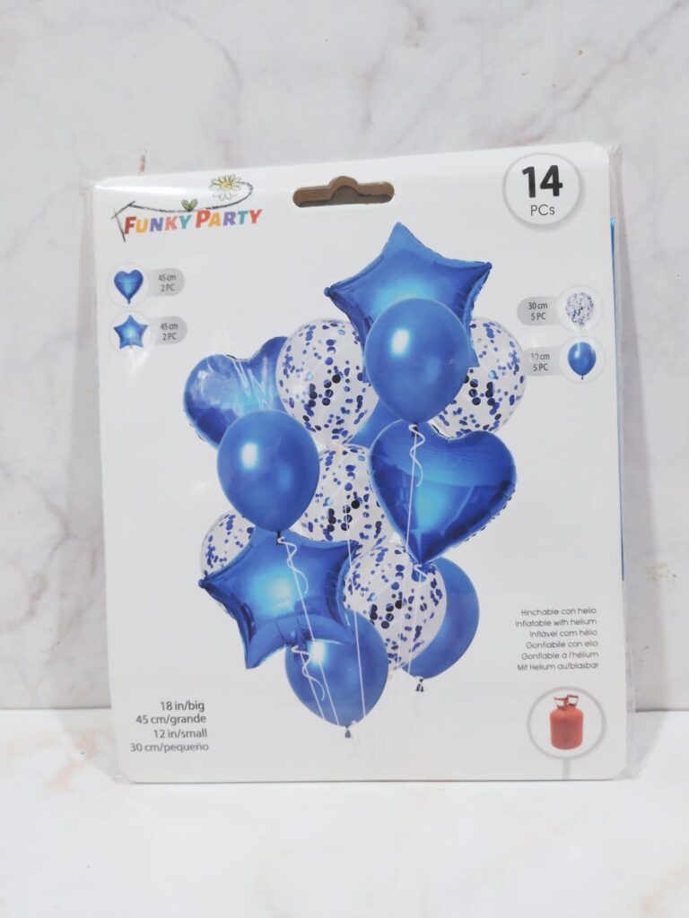Set de 14 globos azules