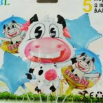 Set de globos metalizados x 5 unidades La vaca Lola
