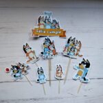 Adorno de torta Toppers personajes infantiles Bluey