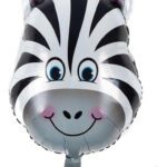 Globo metalizado cabeza de cebra 50 cm