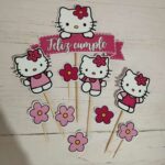 Adorno de torta Toppers personajes infantiles Hello Kitty