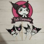 Adorno de torta Toppers personajes infantiles Kuromi