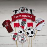 Adorno de torta Toppers personajes infantiles River Plate