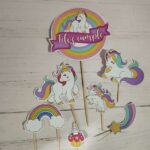 Adorno de torta Toppers personajes infantiles Unicornio