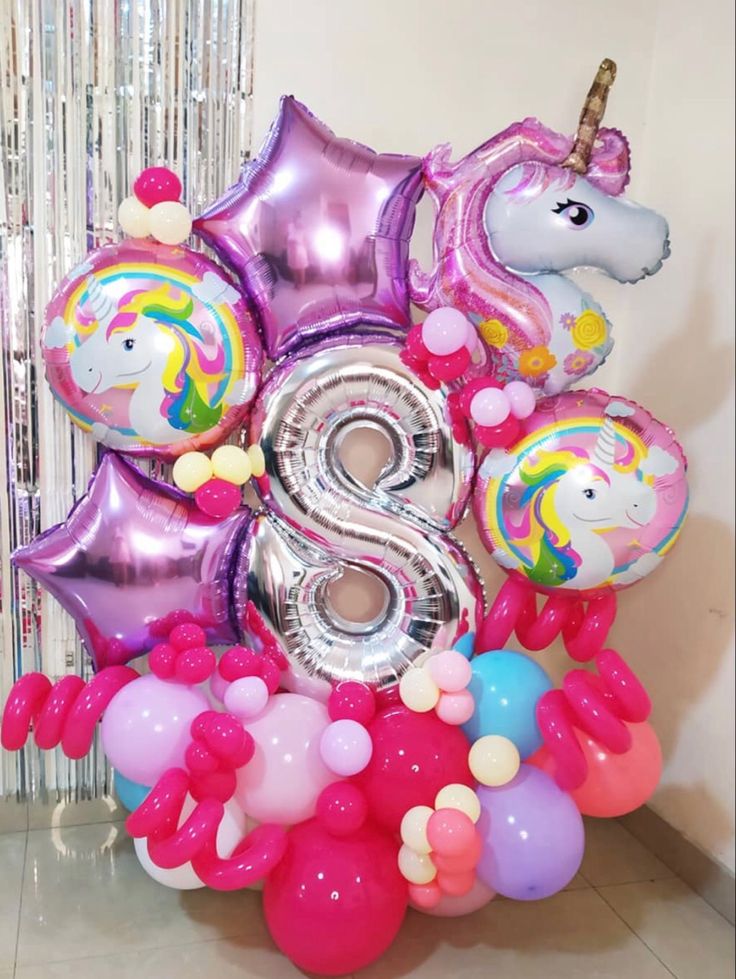 bouquet de globos unicornios
