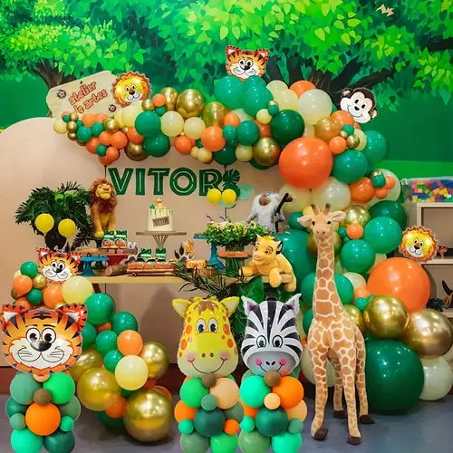 decoracion fiesta tematica selva tigre