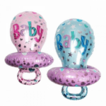 Globo metalizado chupete de bebe rosa 75 cm