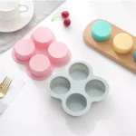 Molde de silicona para jabón redondo x  4