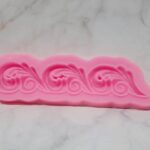 Molde de silicona para modelar Moldura olas x 3