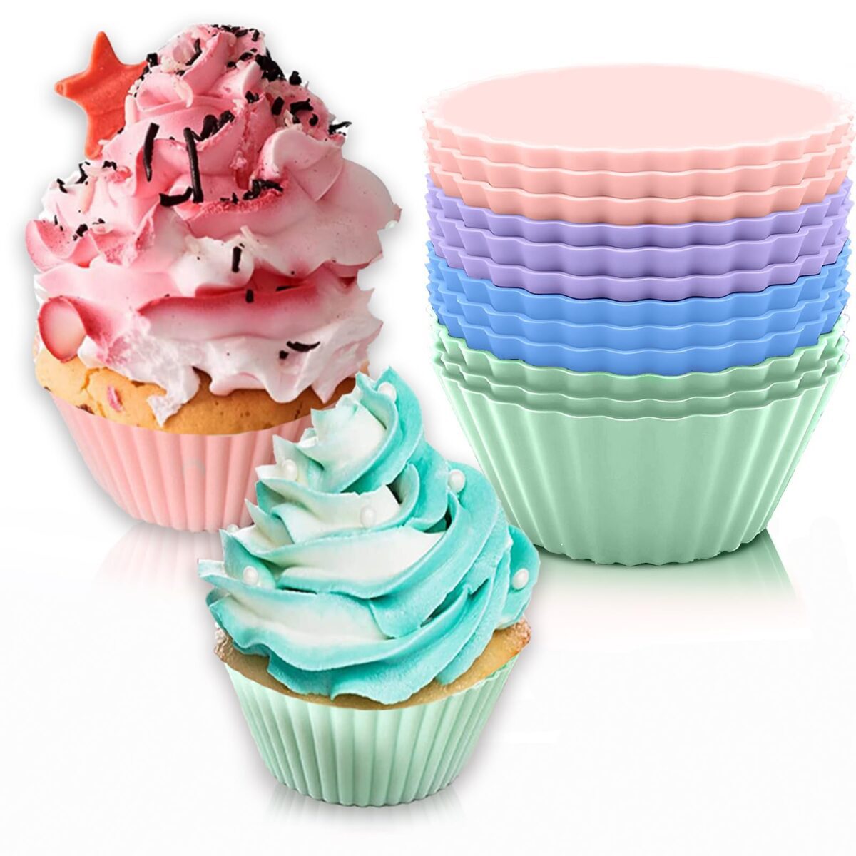 Moldes de silicona pirotines cupcake