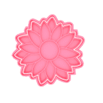 Cortante plástico con sello para cookie o galletita girasol