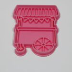 Cortante plástico con sello para cookie o galletita Carrito golosinero