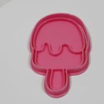 Cortante plástico con sello para cookie o galletita Helado palito