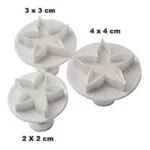 Set de 3 cortantes con expulsor flor de cáliz