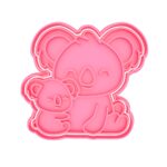 Cortante de cookies con sello mamá koala