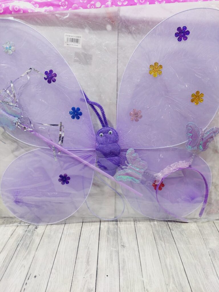 Set de alas de mariposas lilas