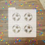 Stencil temática pelotas de fútbol x 4