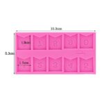 Molde de silicona para modelar banderín cuadrado con números