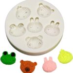 Molde de silicona para modelar caritas de animalitos tejidas