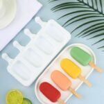 Molde de silicona paleta helado Ice pop cacke 4 cavidades pequeñas