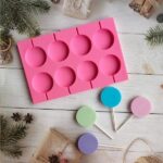 Molde de silicona chupetin redondo de 5 cm