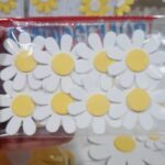 Flores de goma eva margaritas blancas de 5 cm aprox paquete de 8 u