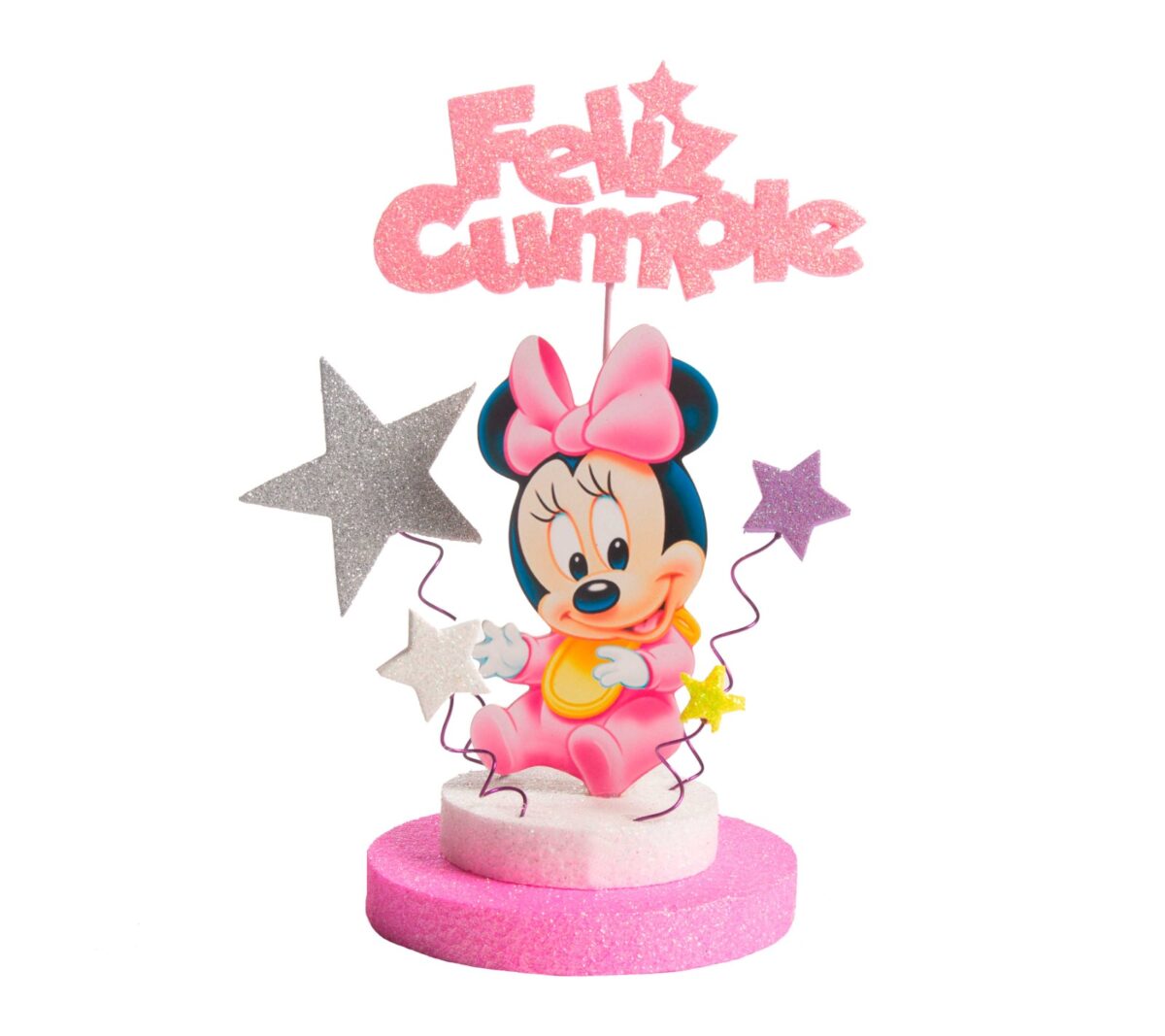 Adorno de torta Minnie bebe