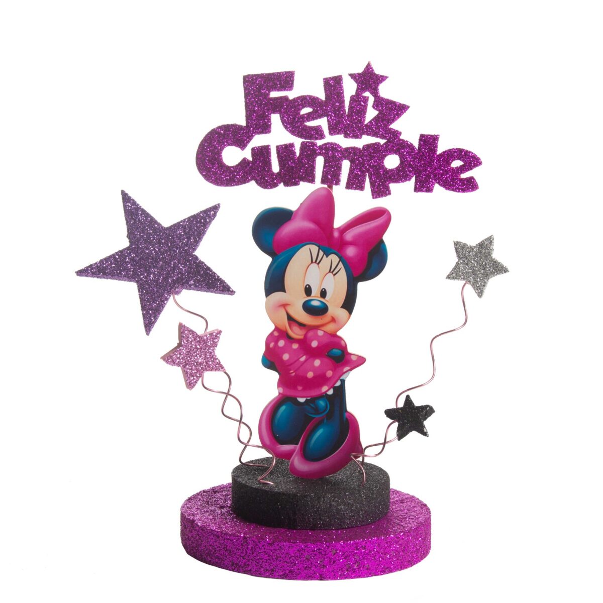 Adorno de torta Minnie fucsia