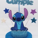 Adorno para torta base redonda Stitch
