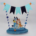 Adorno para torta con banderín Bluey