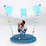 Adorno para torta con banderín Messi