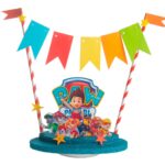 Adorno para torta con banderín Patrulla Canina
