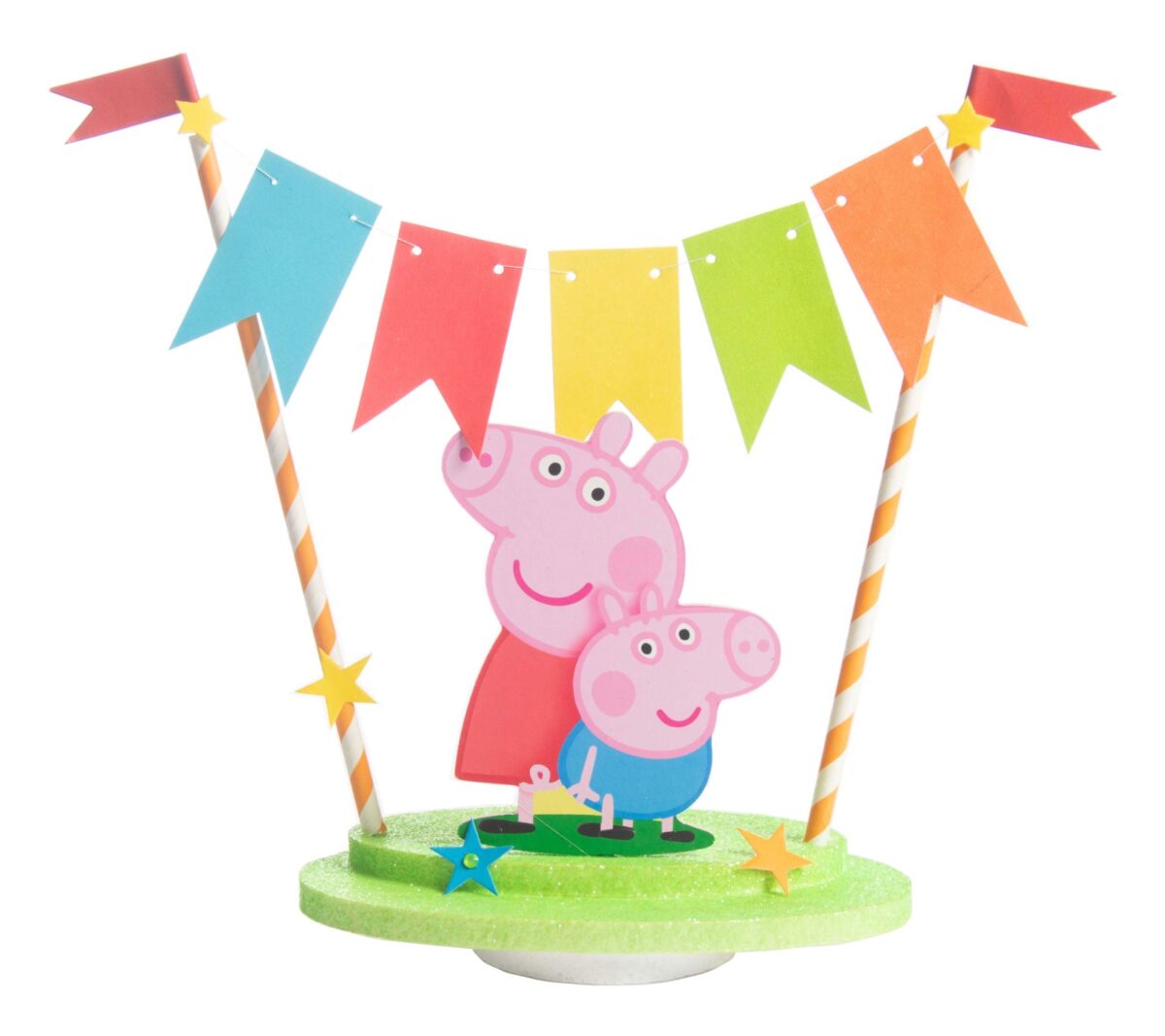 Adorno de torta banderin Peppa Pig