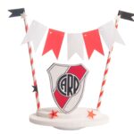 Adorno para torta banderín River Plate
