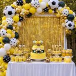 Set de decoración con globos banderín y cortina Abejitas