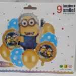Set de globos metalizados x 9 unidades Minions