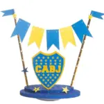 Adorno para torta banderín Boca Jrs