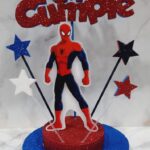 Adorno para torta base redonda Hombre araña