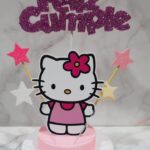 Adorno para torta base redonda Hello Kitty
