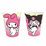 Vasos estampados x 8 u Kuromy y My Melody