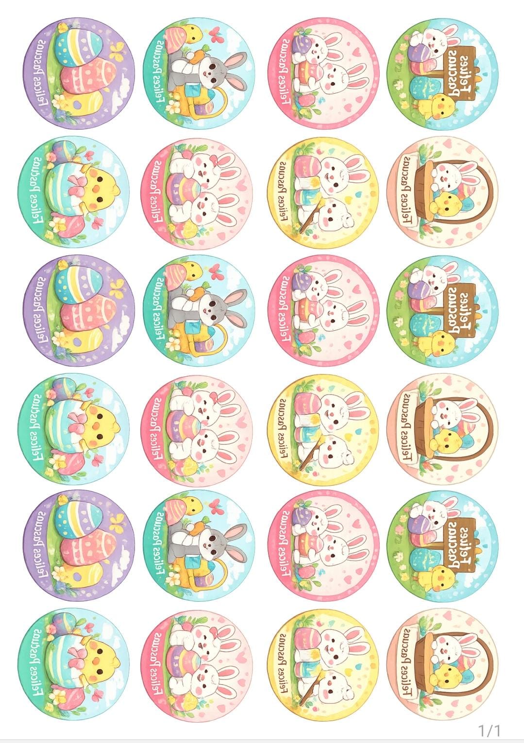 Chocotranster Pascuas Oreo M 1 Lámina chocotransfers Pascuas Oreo M 1 ( 2026) - Imagen 1