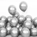 GLobo de látex Chrome 10 pulgadas plateados x 10 u