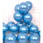 GLobo de látex Chrome 10 pulgadas celeste x 10 u