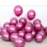 GLobo de látex Chrome 10 pulgadas fucsia x 10 u