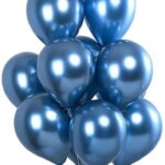 GLobo de látex Chrome 10 pulgadas azul x 10 u