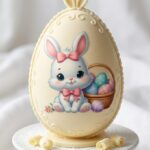 Lámina chocotransfers Huevo de Pascuas conejitos 4