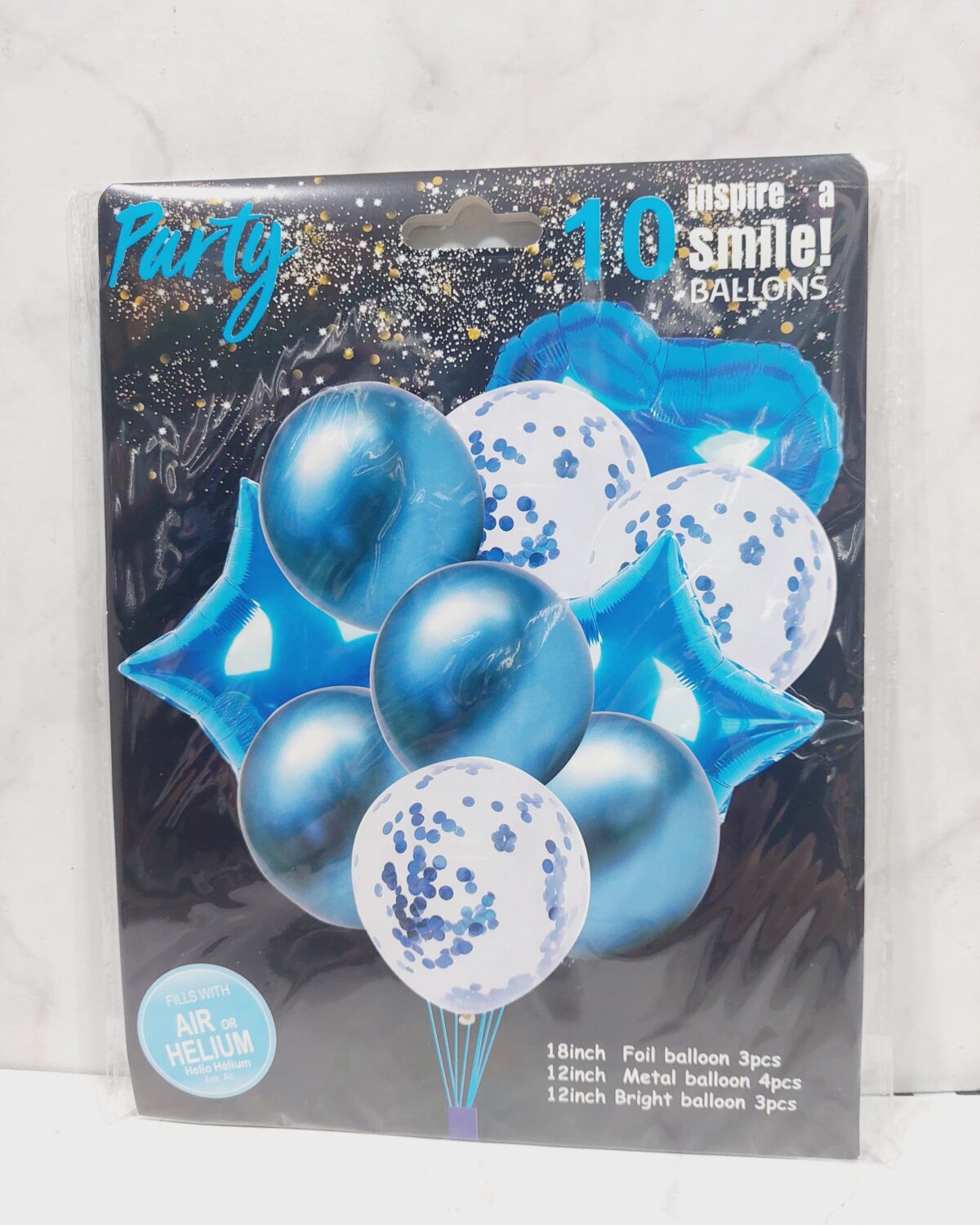 Set de 10 globos azules scaled